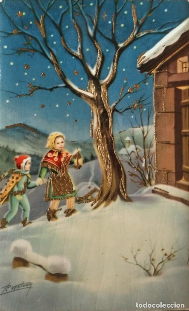 Postcards: 0976E - NOCHE BUENA - R. VENTURA - EDICIONES CECAMI N&ordm;4400- DATA 1964