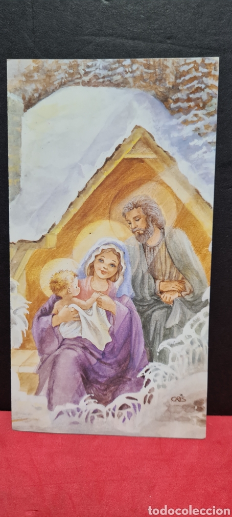 Postales: Preciosa postal de Navidad. Diptico. Cris. Escrita. - Foto 2