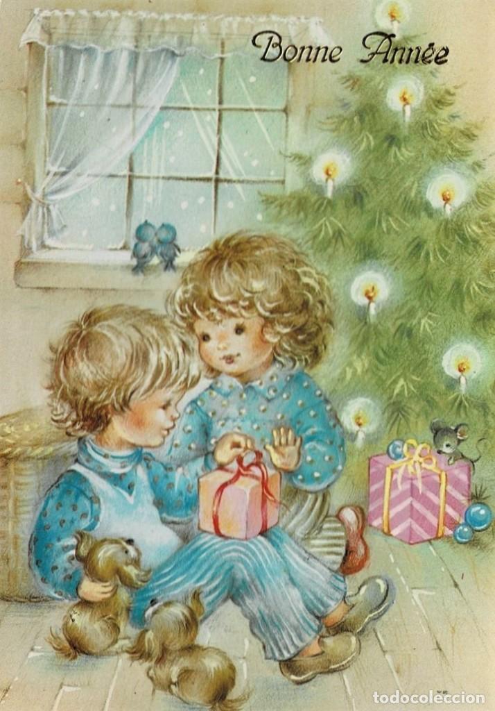 Postkarten: 7314D - &iquest;ABRIMOS LOS REGALOS? - PRECIOSA POSTAL NAVIDE&Ntilde;A - CIRCULADA 14,8XX10,3 CM