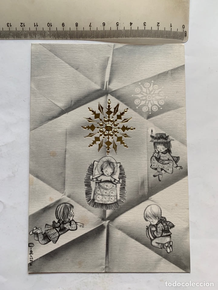 Cartoline: FELICITACI&Oacute;N NAVIDAD. DIPTICO. ILUSTRACION SALMONS. MIRACLE. NAVIDAD 1967.