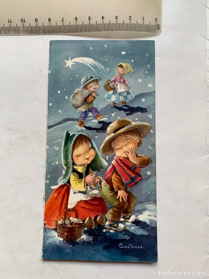 Postkarten: FELICITACI&Oacute;N NAVIDAD. PARTE FRONTAL DE DIPTICO. ILUSTRACION CONSTANZA.