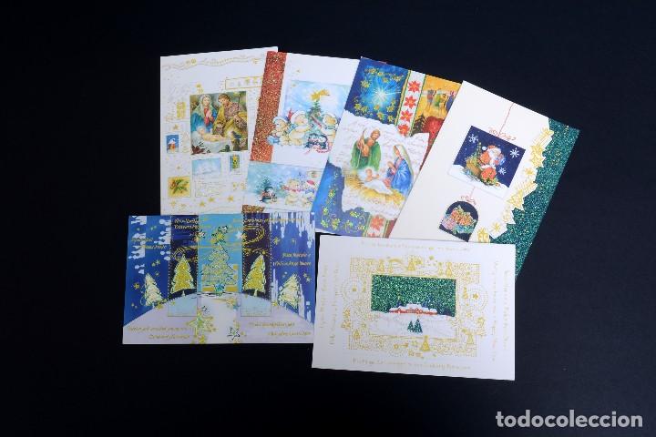 Postales: Lote de 6 postales de Navidad d&iacute;pticos sin circular - Foto 2