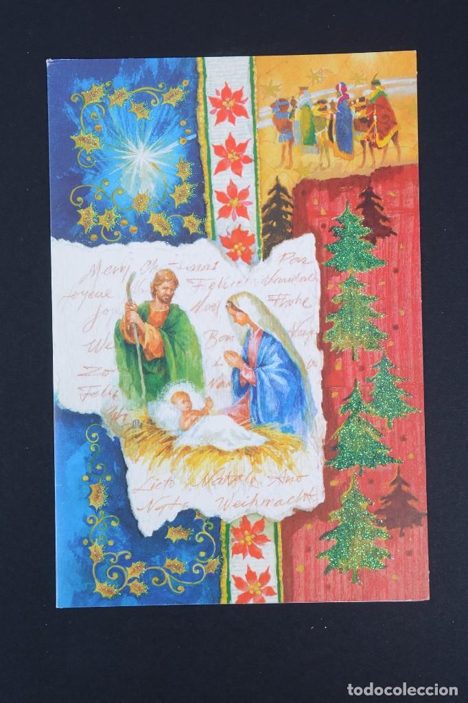 Postales: Lote de 6 postales de Navidad d&iacute;pticos sin circular - Foto 9