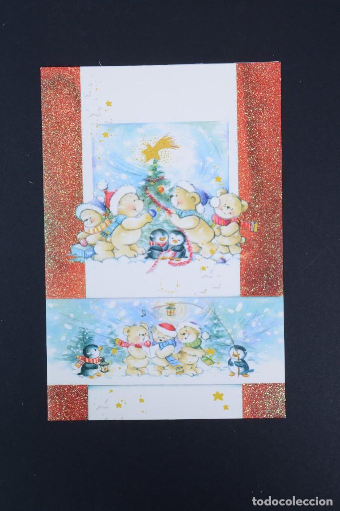 Postales: Lote de 6 postales de Navidad d&iacute;pticos sin circular - Foto 11