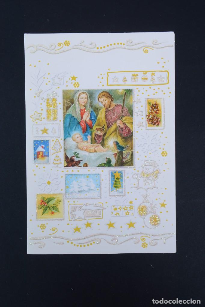 Postales: Lote de 6 postales de Navidad d&iacute;pticos sin circular - Foto 12