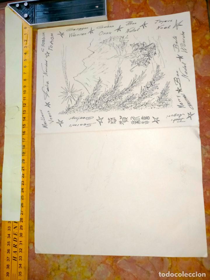 Postcards: escucho ofertas - antigua felicitacion navide&ntilde;a christmas escrita belen nacimiento