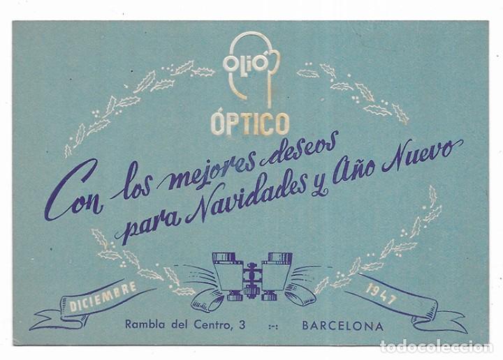 Postales: Felicitacion / Nadala. OLI&Oacute; &Oacute;ptico 1947