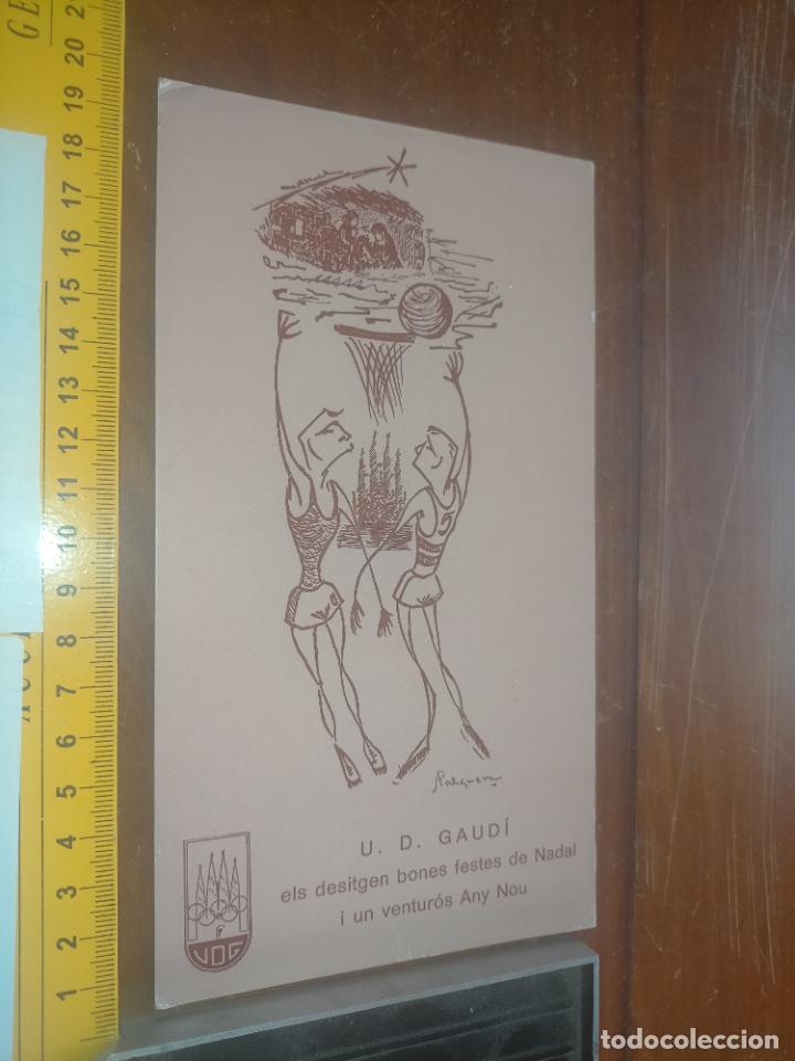 Postales: FELICITACION DE NAVIDAD CON IMAGEN DE BALONCESTO DEL U. D. GAUDI UNION DEPORTIVA VOG .