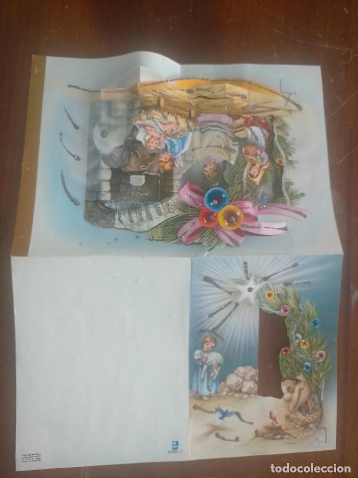 Postales: FELICITACION DE NAVIDAD TROQUELADA 3D - Foto 3