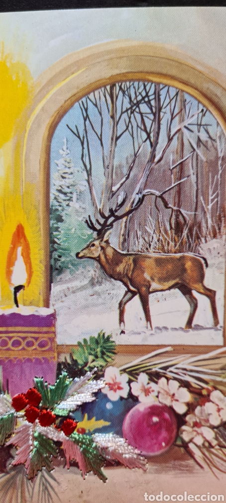 Postais: Preciosa postal bordada. Navidad. Sin escribir.