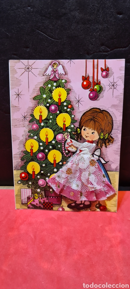 Postales: Preciosa postal bordada. Navidad. Sin escribir. - Foto 2