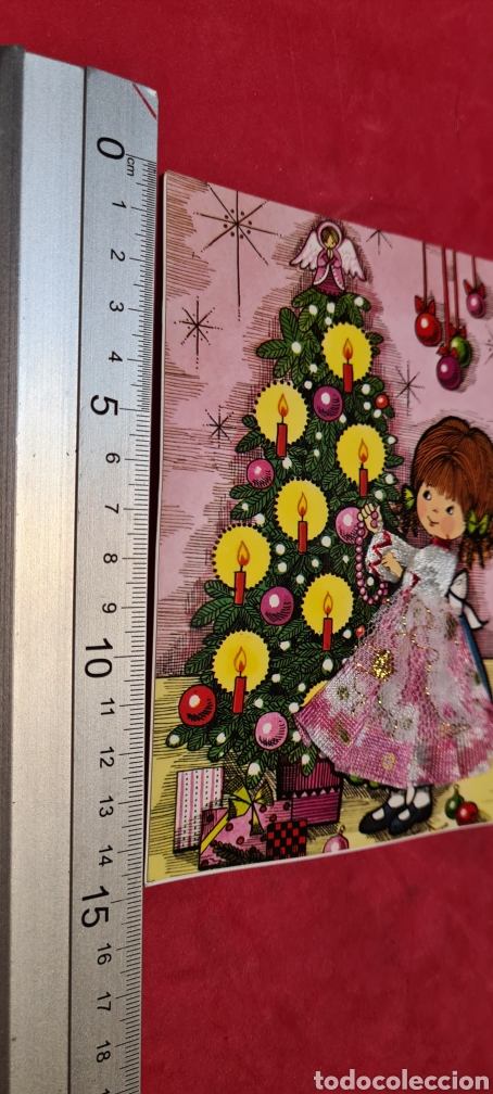 Postales: Preciosa postal bordada. Navidad. Sin escribir. - Foto 4