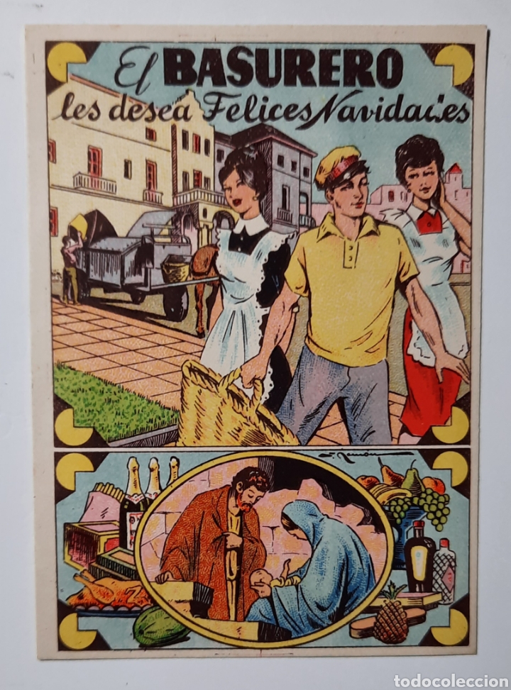 Postales: FELICITACION DE NAVIDAD / EL BASURERO 1962 - Foto 1