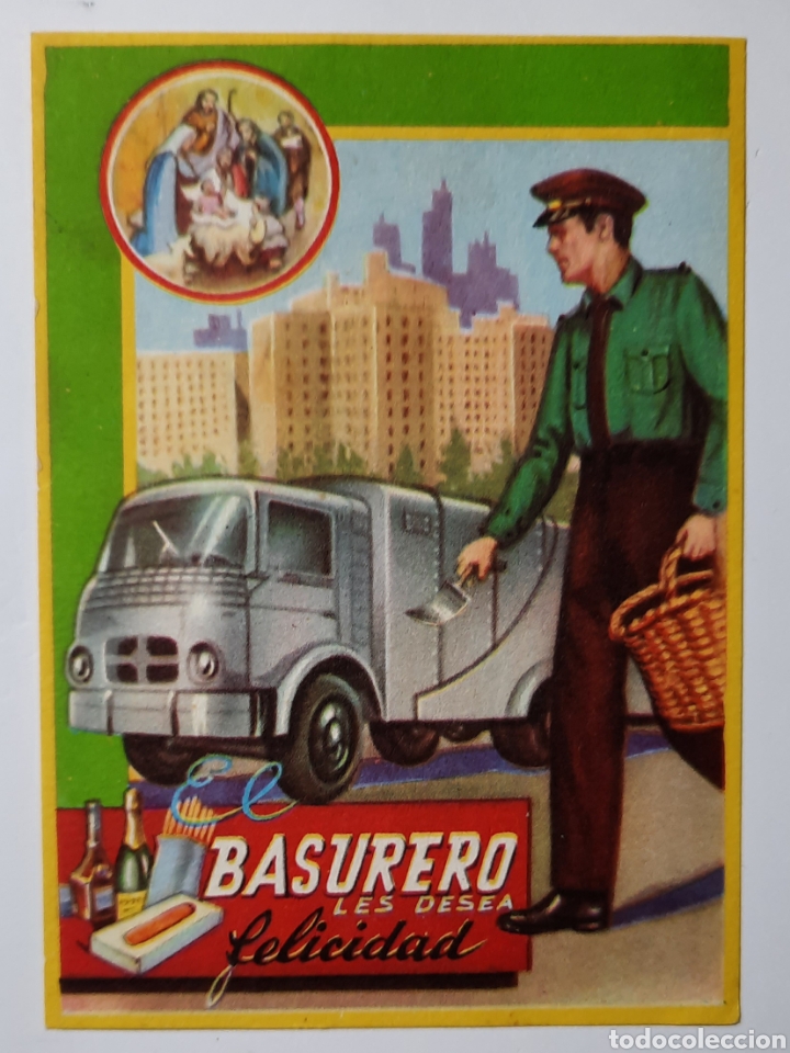 Postales: FELICITACION DE NAVIDAD / EL BASURERO 1964 - Foto 1