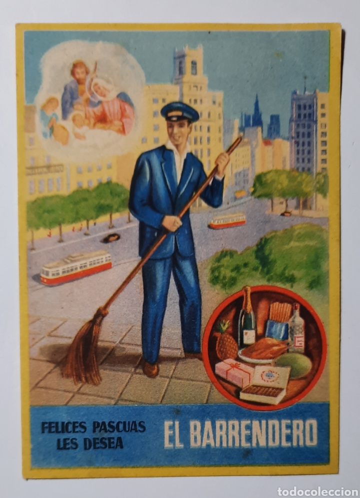 Postales: FELICITACION DE NAVIDAD / EL BARRENDERO - Foto 1