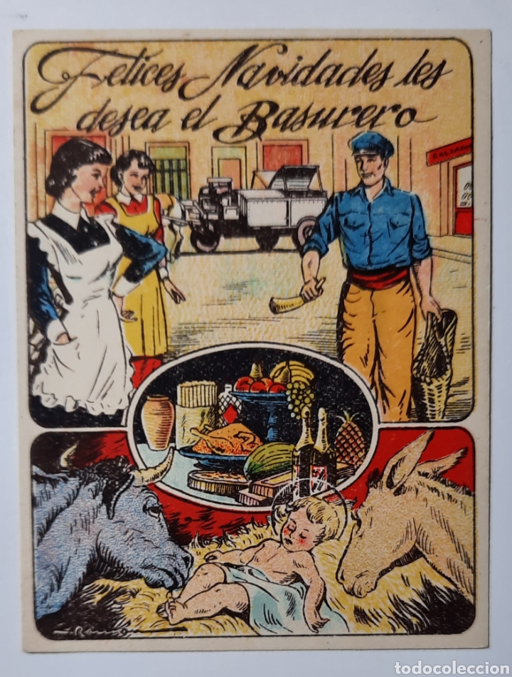 Postales: FELICITACION DE NAVIDAD / EL BASURERO / EDICIONES ALSINA - Foto 1