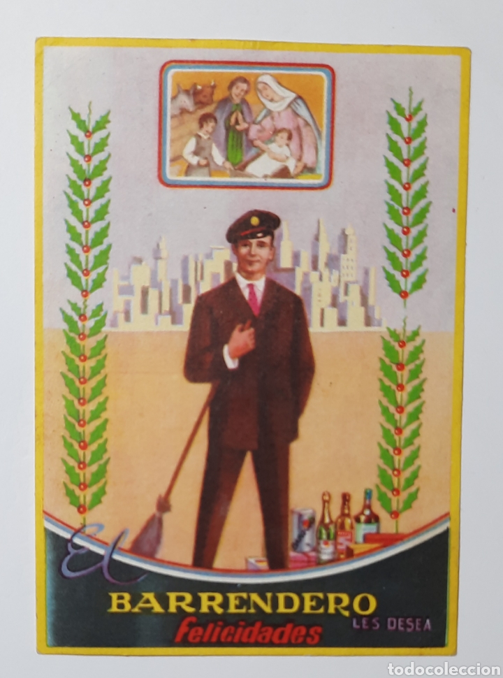 Postales: FELICITACION DE NAVIDAD / EL BARRENDERO 1964