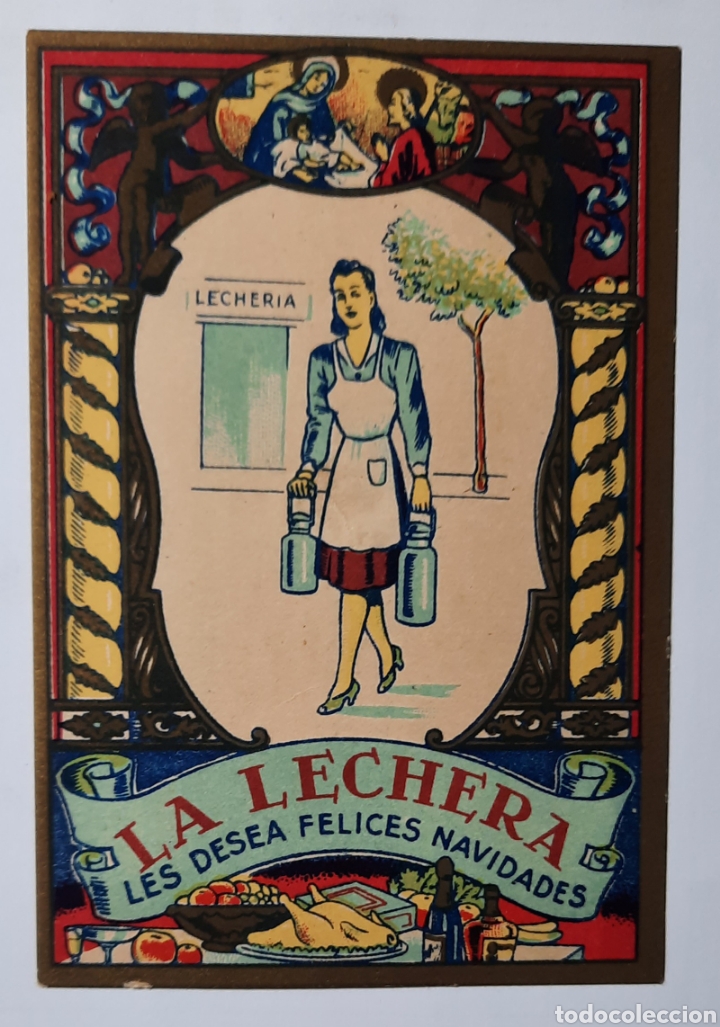 Postales: FELICITACION DE NAVIDAD / LA LECHERA / EDICION VCO - Foto 1