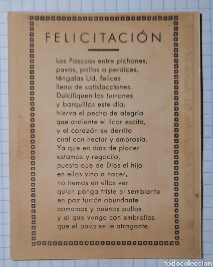 Postales: FELICITACION DE NAVIDAD /EL SERENO - Foto 2