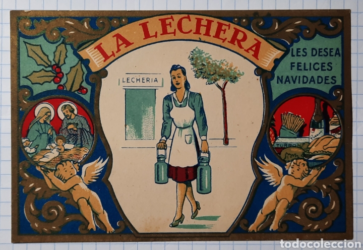 Postales: FELICITACION DE NAVIDAD / LA LECHERA / EDICION VCO - Foto 1