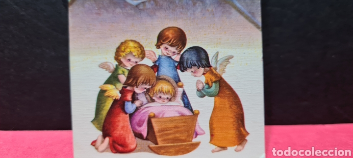 Postales: Preciosa postal de Navidad. Diptico .Ediciones Sabadell. Escrita - Foto 2
