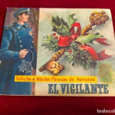 Postales: EL VIGILANTE LE DESEA LE FELICITA A USTEDES LAS PASCUAS DE NAVIDAD CON CALENDARIO 1963