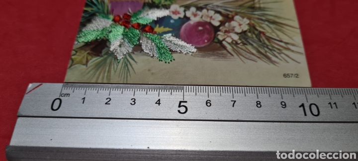 Postales: Preciosa postal de Navidad bordada - Foto 7