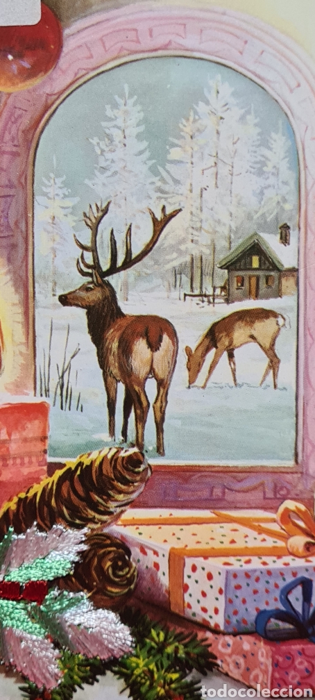Cartes Postales: Preciosa postal de Navidad bordada