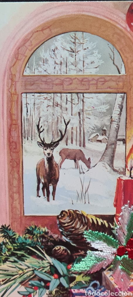 Cartes Postales: Preciosa postal de Navidad bordada