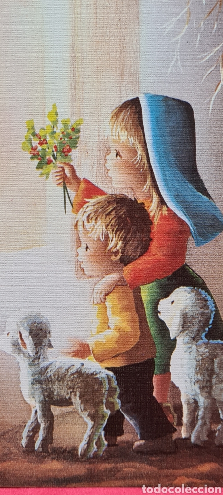 Postales: Preciosa postal de Navidad. Joan . Diptico. Escrita - Foto 1