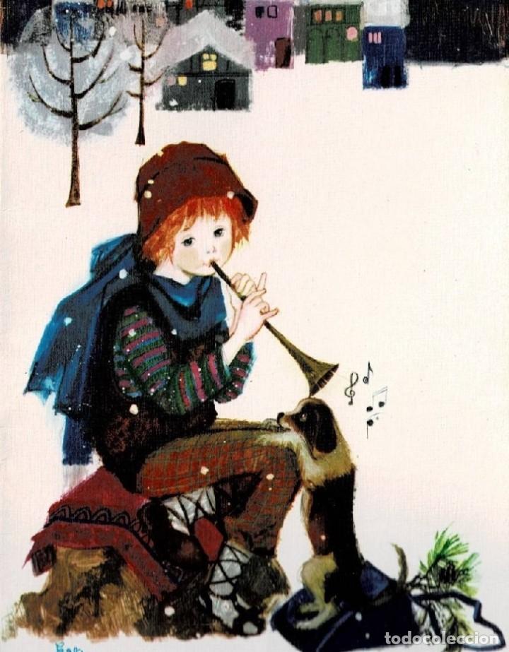 Postkarten: 0902P - EVA- EDICIONES KIN-KE 8804 - PASTORCILLO MUSICO NAVIDE&Ntilde;O DIPTICA 18X11,8 CM- DATA 1970