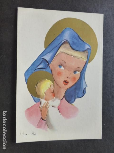 Postales: VIRGEN Y NI&Ntilde;O POSTAL - Foto 1
