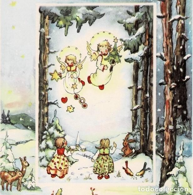 Postcards: 0967P - GENEROSOS ANGELITOSTRAEN ADORNOS NAVIDE&Ntilde;OS-EDIC.P.M.B (ALEMANA) N&ordm; 1251- DIPTICA 19X14 CM