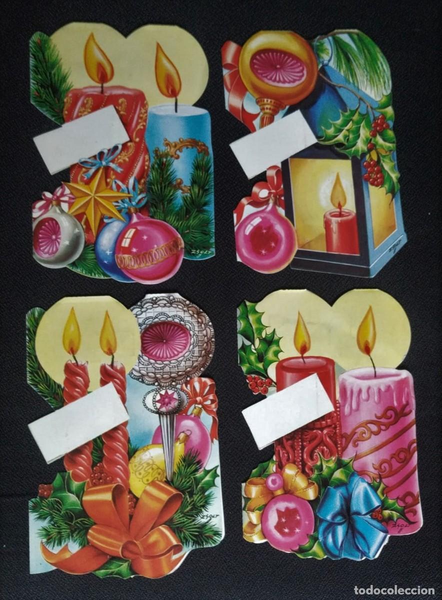 Postcards: 0981P- ZSOLT- 4 NAVIDE&Ntilde;AS TROQUELADAS- COLECCI&Oacute;N PERLA- SERIE 3147 A,B,C,D - 15X10,5 CM