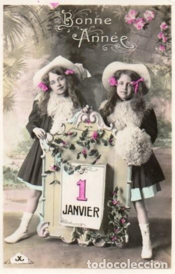 Postales: felicitaci&oacute;n de Navidad del a&ntilde;o 1910 - Foto 1