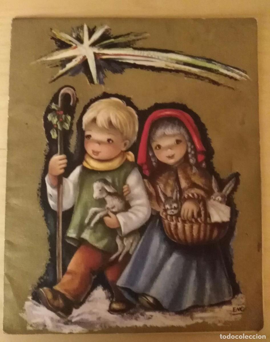 Postais: PN 40 Antigua Postal felicitaci&oacute;n Navidad - Dibuja ENCA - D&iacute;ptico - Escrita - L / T S/126