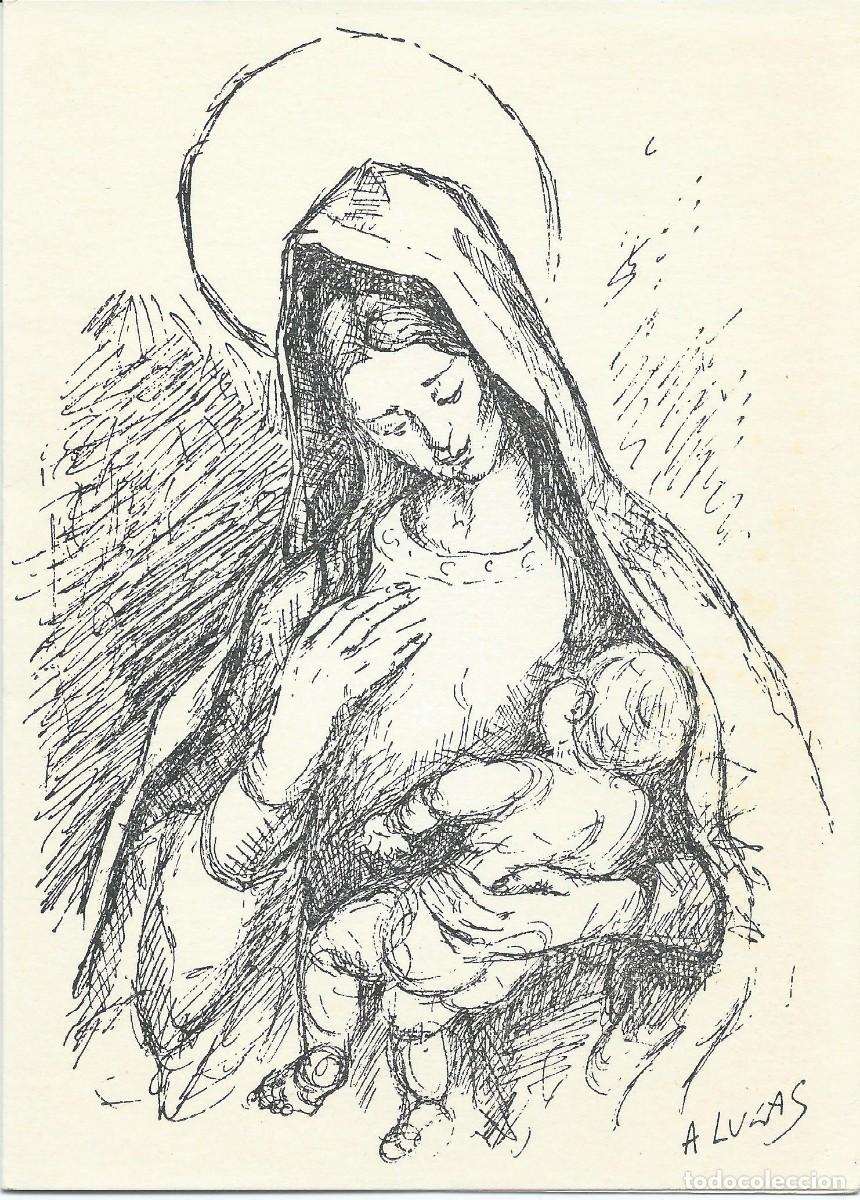 Postcards: NAVIDAD. LA VIRGEN CON EL NI&Ntilde;O JES&Uacute;S. TARJETA POSTAL. NUEVA. D&Iacute;PTICO.