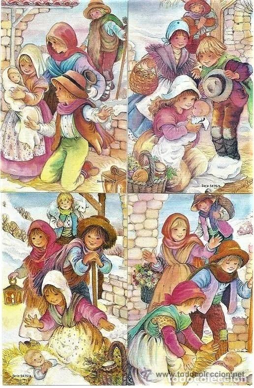 Postais: 6039Y - LOTE 4 POSTALES (SERIE 5475 COMPLETA - NUEVAS 10X6,5 CM - ILUSTRA MARIA ROSA SOL&Aacute;