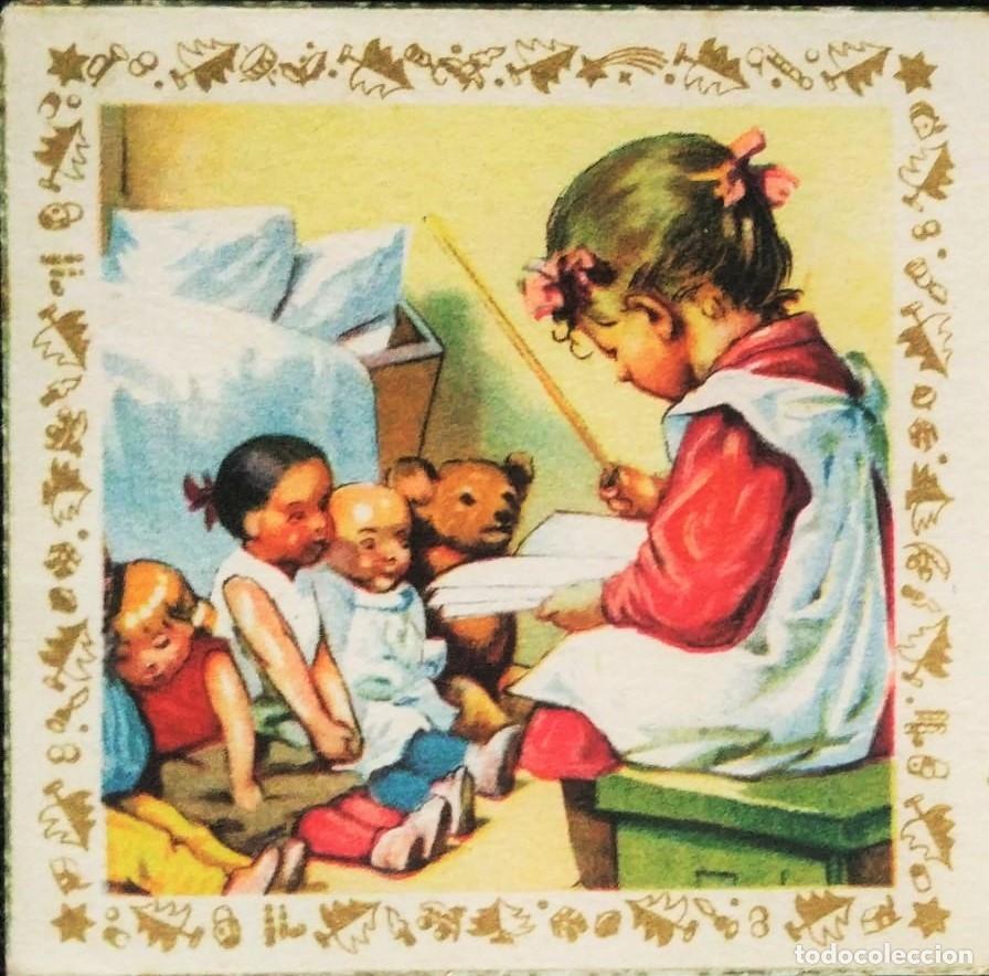 Postkarten: 6046Y - ENSE&Ntilde;ANDO A HACER UN CORO NAVIDE&Ntilde;O -ANTIGUA TARJETA DE MUCHAS FELICIDADES - 10,5X6,5- 1950