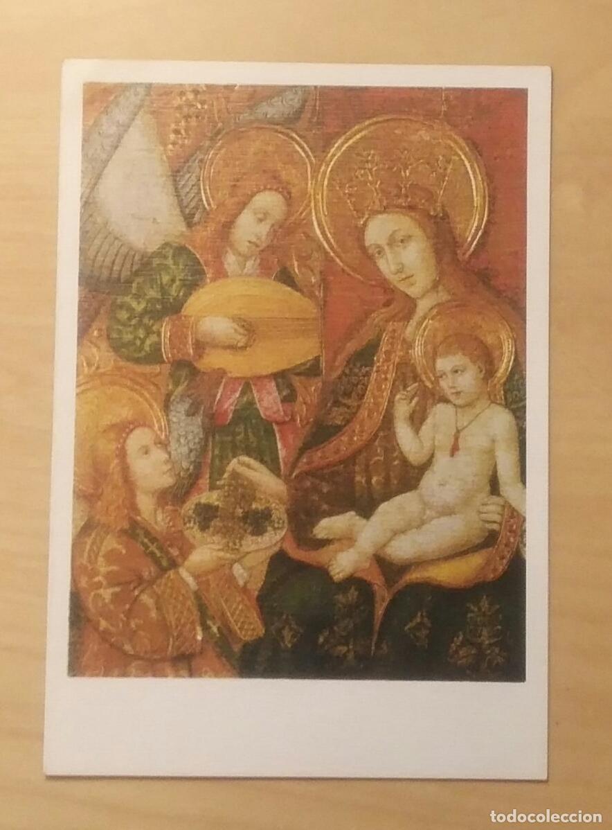 Postais: PN 47 Tarjeta postal felicitaci&oacute;n navide&ntilde;a - La Virgen con el Ni&ntilde;o - Museo Arte de Catalu&ntilde;a