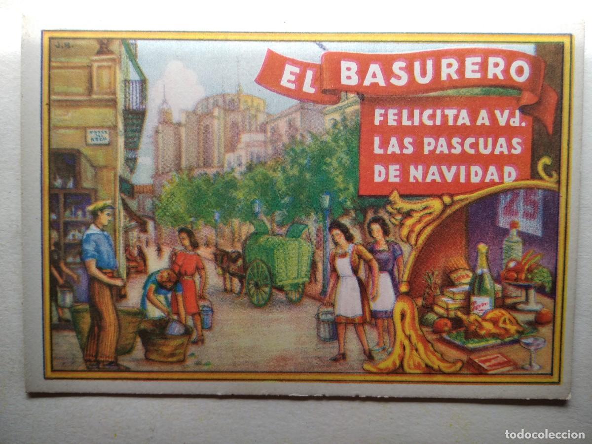 Postais: FELICITACI&Oacute;N,FELICES FIESTAS,FELICITA A VD.LAS PASCUAS DE NAVIDAD EL BASURERO.
