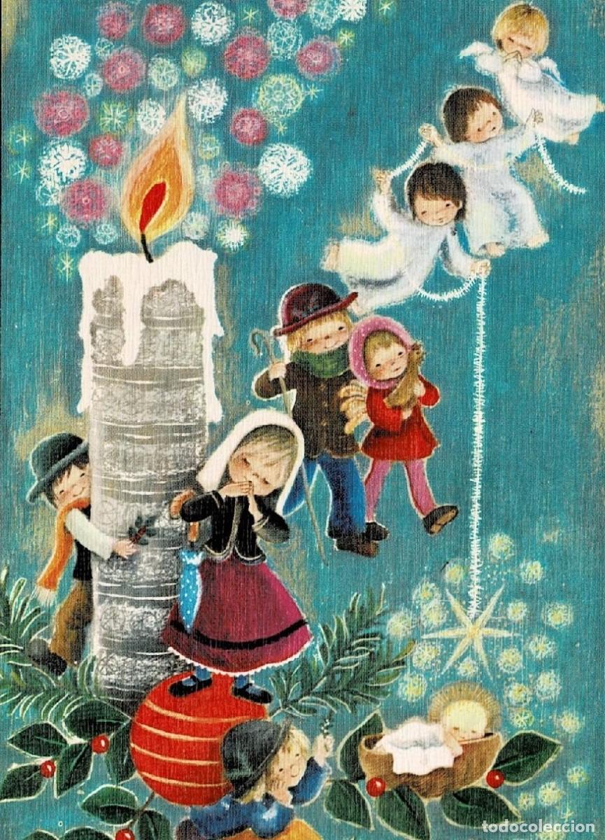 Postcards: 0896G - MCN -ANGELITOS, CUSTODIOS - PRECIOSA POSTAL NAVIDE&Ntilde;A- 16,5X9,5 CM