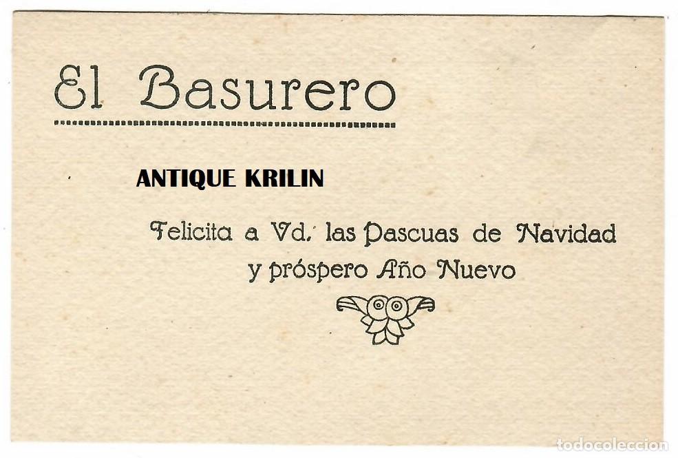 Postales: POSTAL NAVIDE&Ntilde;A DE EL BASURERO / CIRCA 1940 - Foto 1