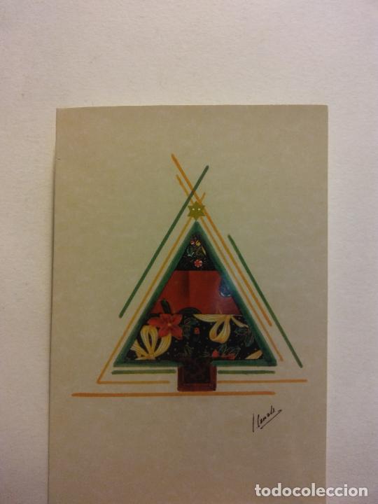 Cartoline: &Aacute;RBOL DE NAVIDAD. ISABEL CANALS. BONITA TARJETA DE NAVIDAD. D&Iacute;PTICO. NO CIRCULADA