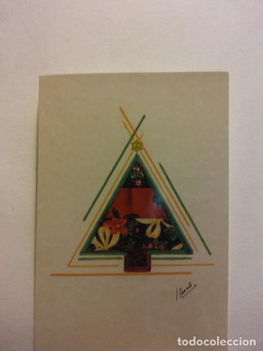 Cartoline: &Aacute;RBOL DE NAVIDAD. ISABEL CANALS. BONITA TARJETA DE NAVIDAD. D&Iacute;PTICO. NO CIRCULADA