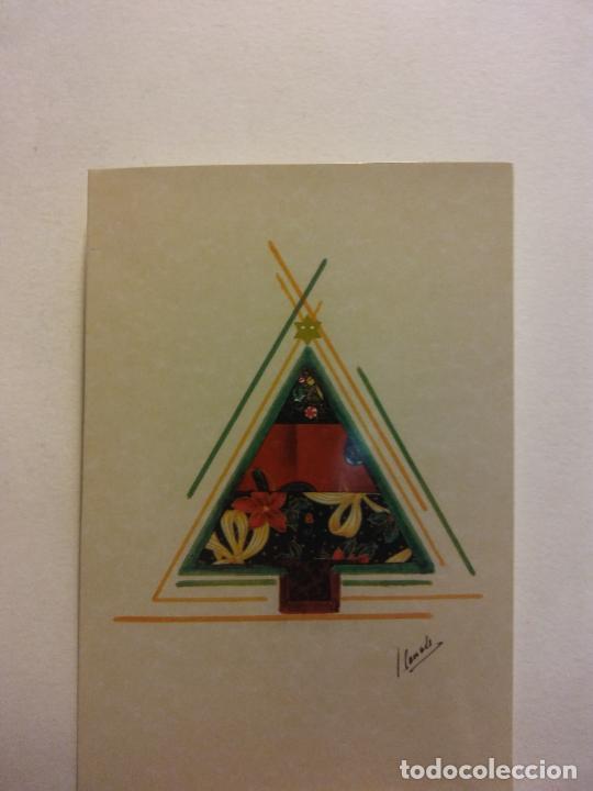 Cartoline: &Aacute;RBOL DE NAVIDAD. ISABEL CANALS. BONITA TARJETA DE NAVIDAD. D&Iacute;PTICO. NO CIRCULADA