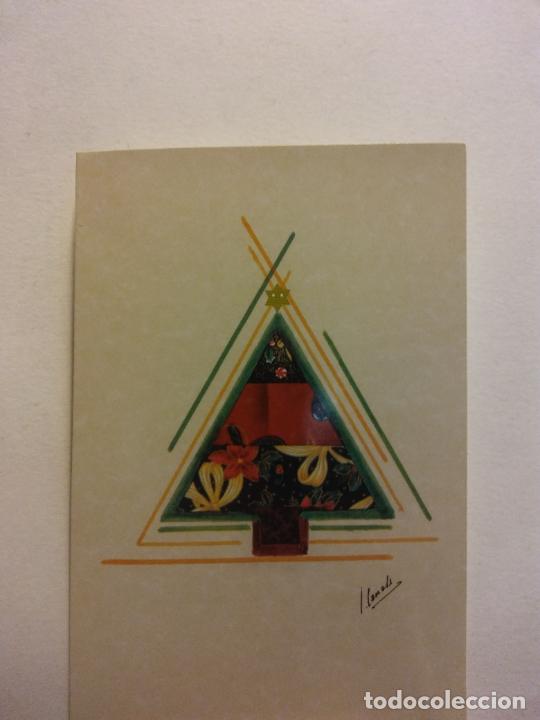 Cartoline: &Aacute;RBOL DE NAVIDAD. ISABEL CANALS. BONITA TARJETA DE NAVIDAD. D&Iacute;PTICO. NO CIRCULADA