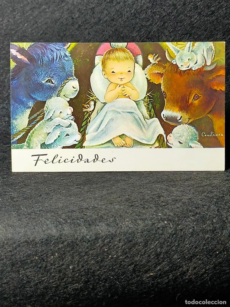 Postales: Felicitaci&oacute;n Navidad Constanza Armengol CyZ 903/136-C Ni&ntilde;o Jes&uacute;s En El Pesebre