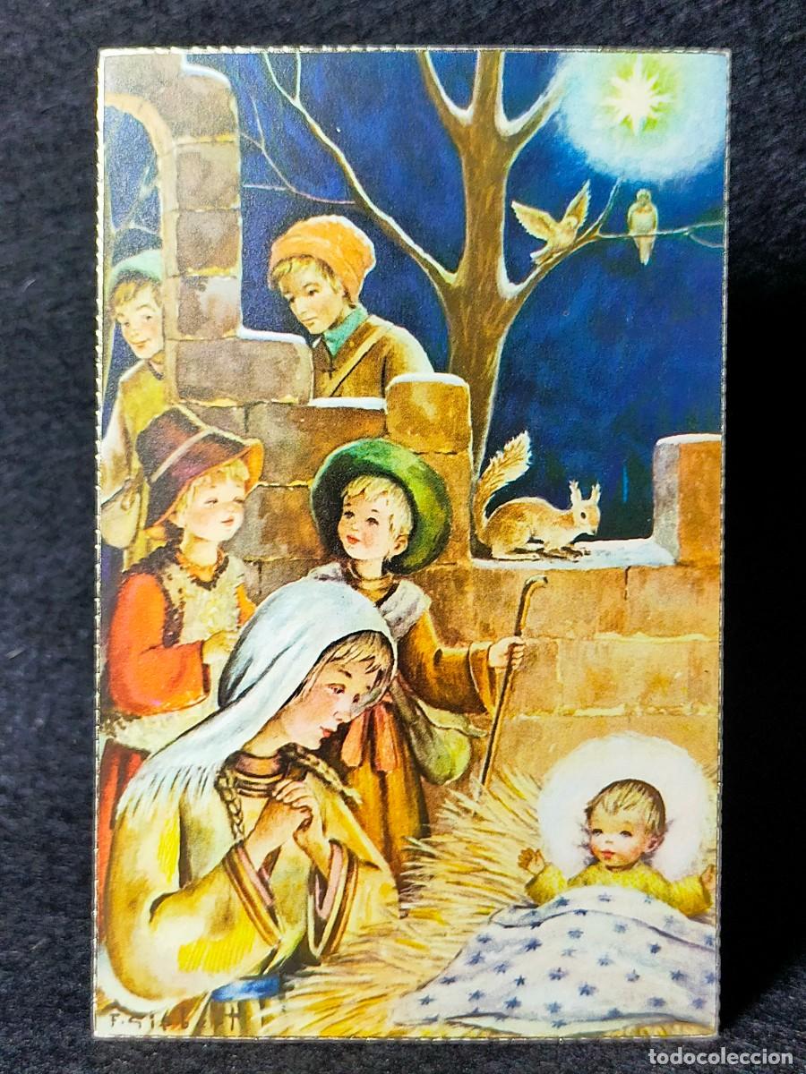 Postales: Felicitaci&oacute;n Navidad F. Gisbert Subi 393/2 1965 Pastores Visitando Al Ni&ntilde;o Jes&uacute;s