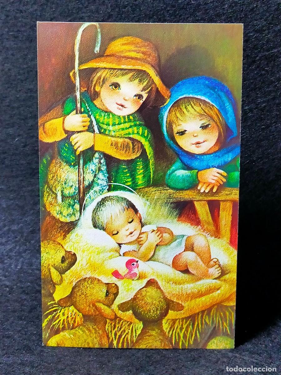 Postales: Felicitaci&oacute;n Navidad Colecci&oacute;n Perla 3509/A Pastorcillos Y Ni&ntilde;o Jes&uacute;s